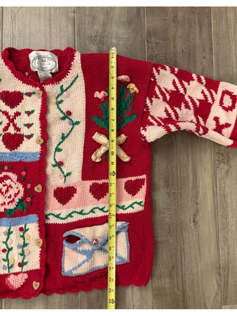 Vintage Eagles Eye Collectibles Valentines Novelty Knit Sweater Size XL - Picture 4 of 7